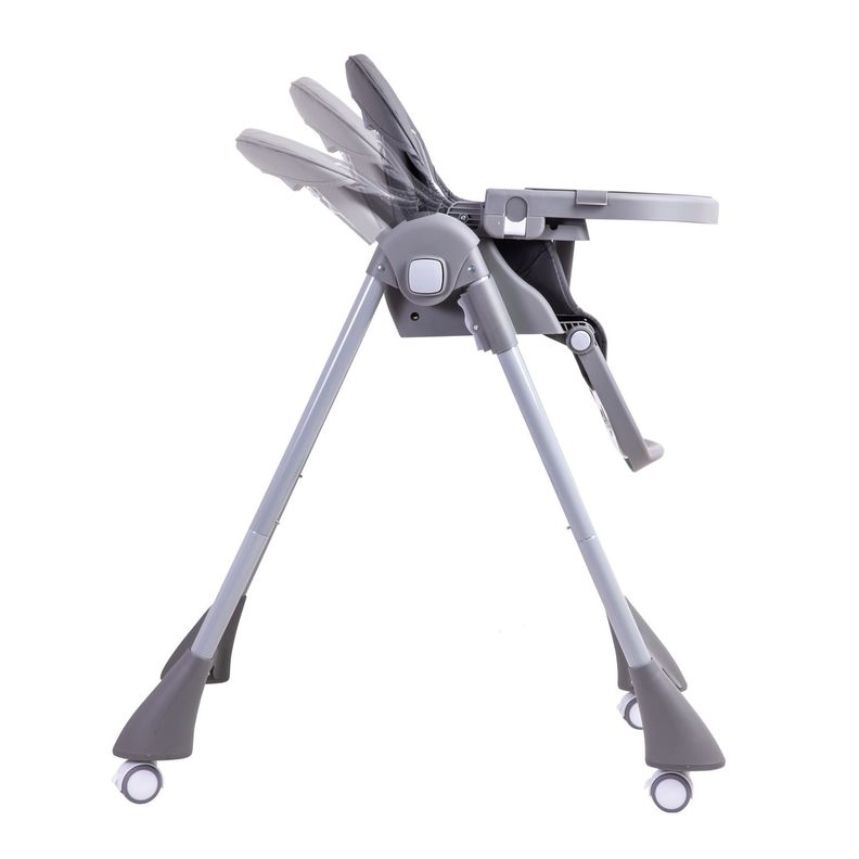 Silla de Comer Bebe Reclinable Plegable Easy Eat Gris-3