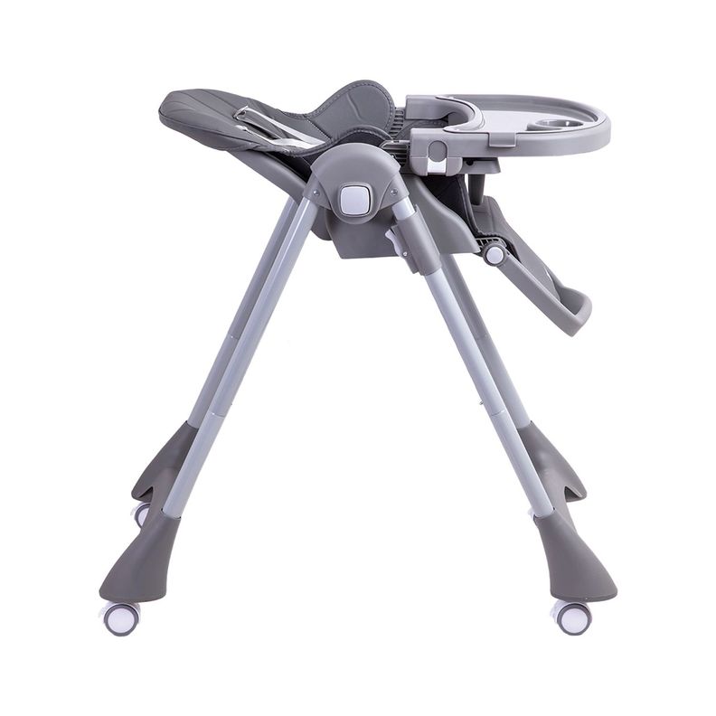Silla de Comer Bebe Reclinable Plegable Easy Eat Gris-4