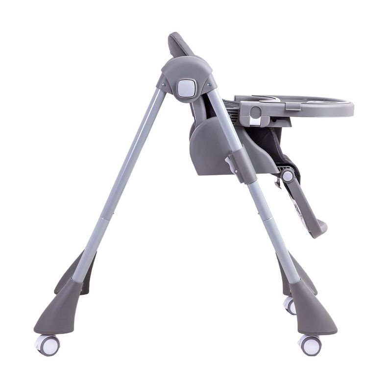 Silla de Comer Bebe Reclinable Plegable Easy Eat Gris-7