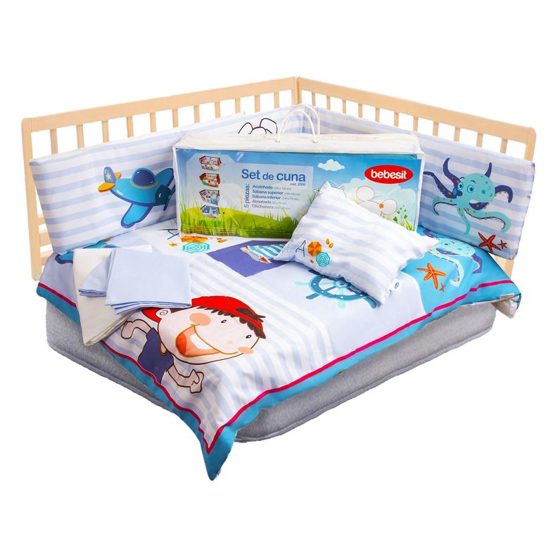 Set de Cuna Perrito Marino 5 Piezas Bebesit-0