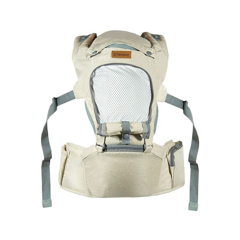 Porta Bebe Arnés con asiento cuidados cadera Hip Seat Beige-2