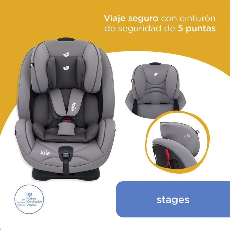 Silla de Auto Joie Stages - Gray Flannel-6