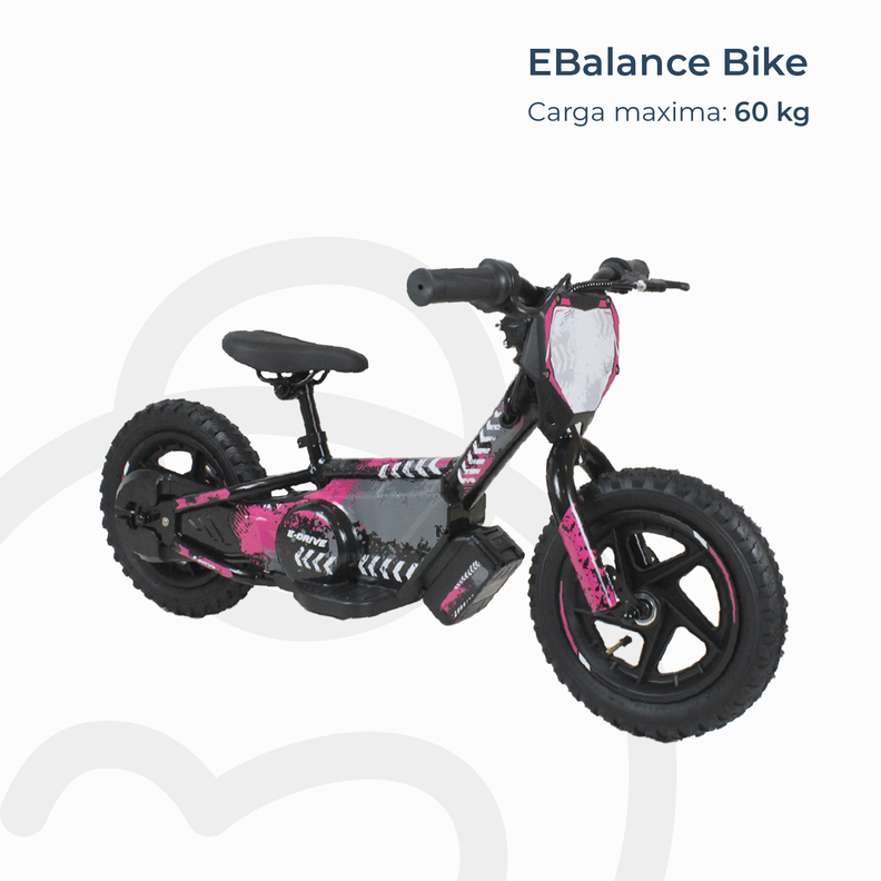 Bicicleta Moto Eléctrica E-Bike BeRide Aro 12 Rosada-5