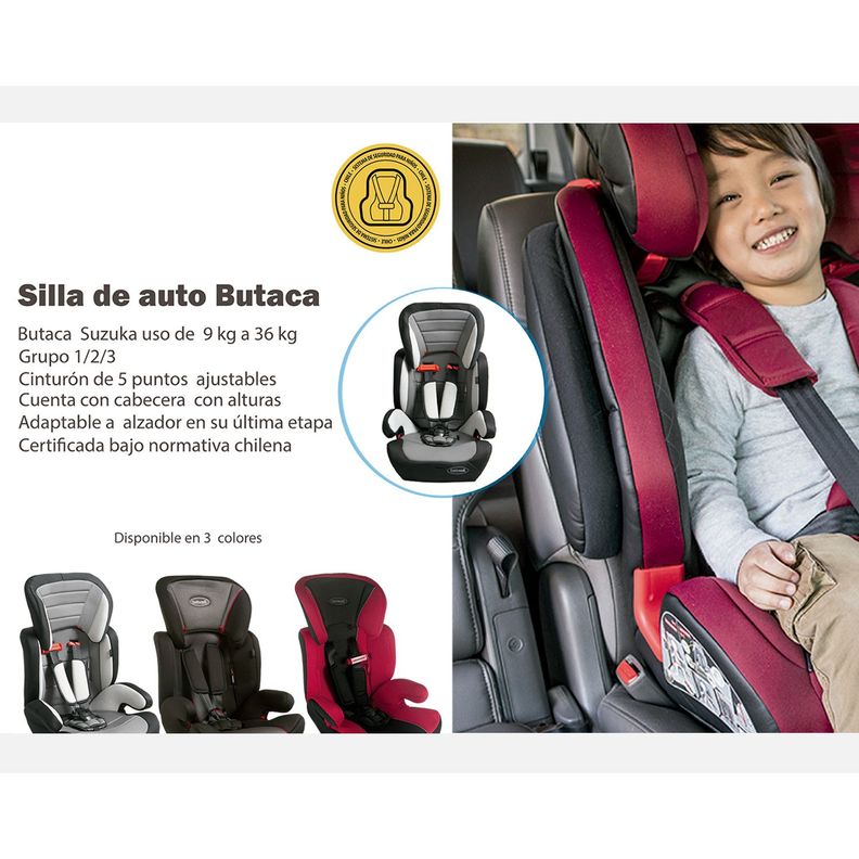 Silla de Auto Bebesit Butaca Suzuka - Roja-6