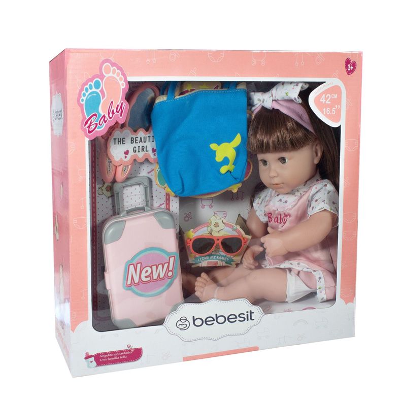 Muñeca Bebe Emma 42cm con accesorios-0