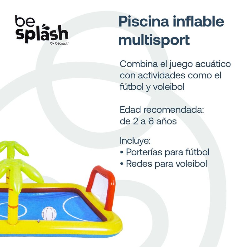 Piscina Centro de Juegos Futbol Voley Multicancha Be Splash-1