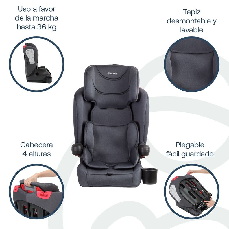 Silla de Auto Butaca SmartFix Negro Bebesit-3