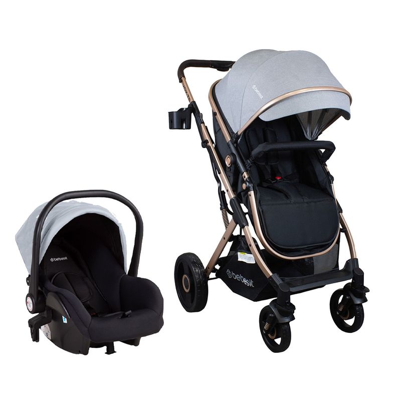 Coche Cuna Travel System Vox Gold Gris Bebesit-0