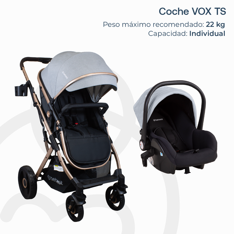 Coche Cuna Travel System Vox Gold Gris Bebesit-6