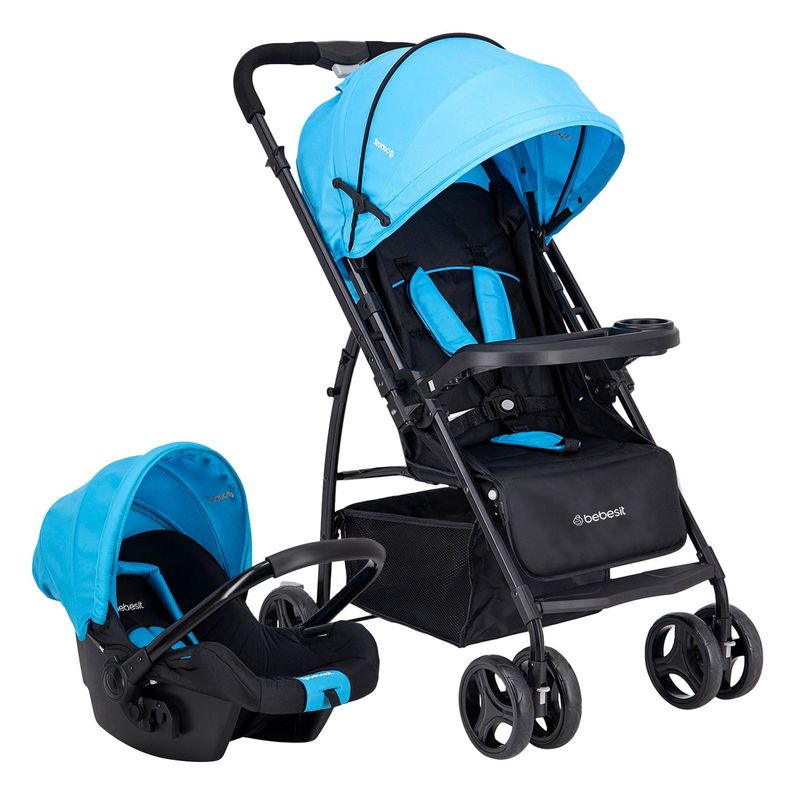 Coche Travel System Go Lite Azul Bebesit-0