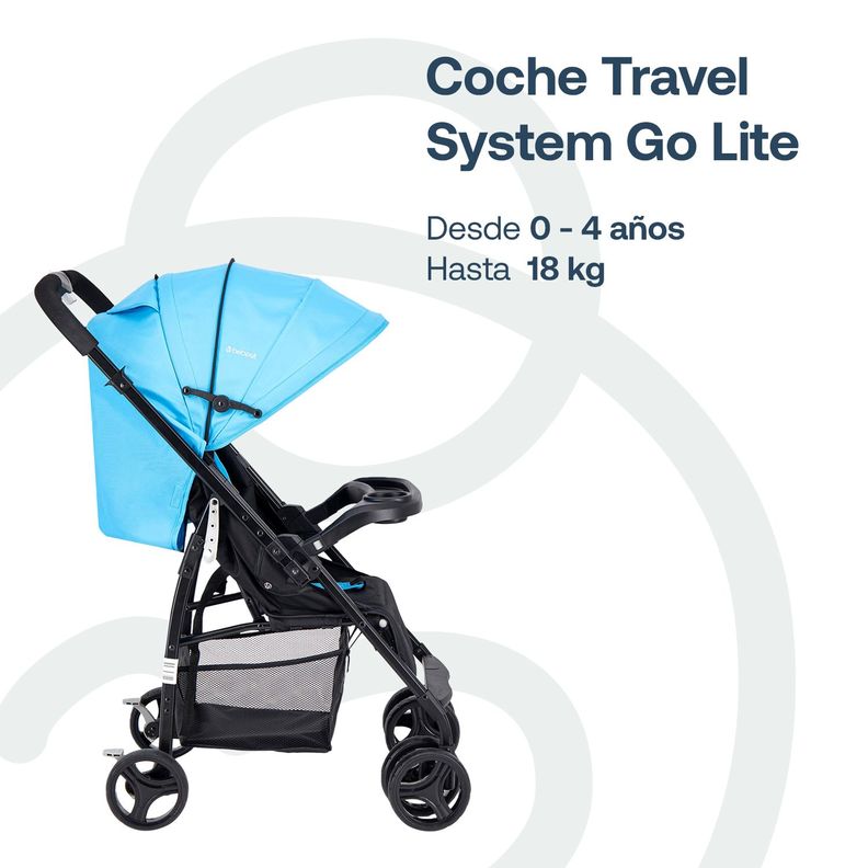 Coche Travel System Go Lite Azul Bebesit-1