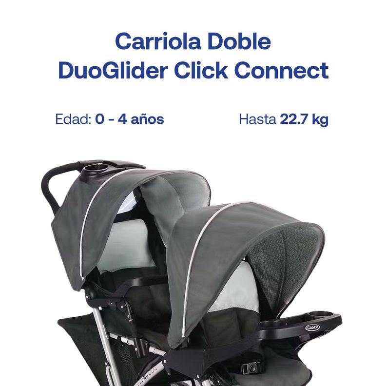 Coche DuoGlider Click Connect Glacier Graco-1