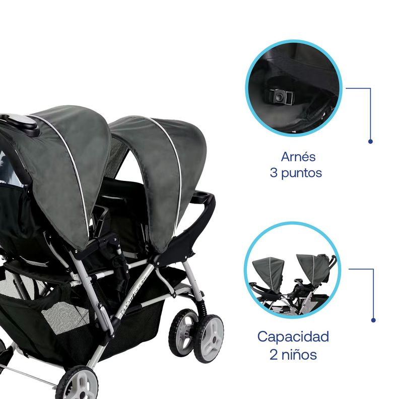 Coche DuoGlider Click Connect Glacier Graco-2