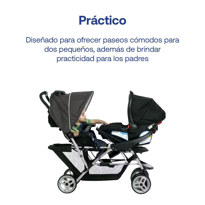 Coche DuoGlider Click Connect Glacier Graco-4