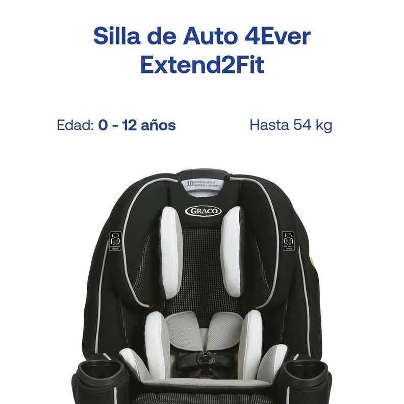 Silla de auto Bebe Graco Convertible 4ever Extend2fit Clove-1