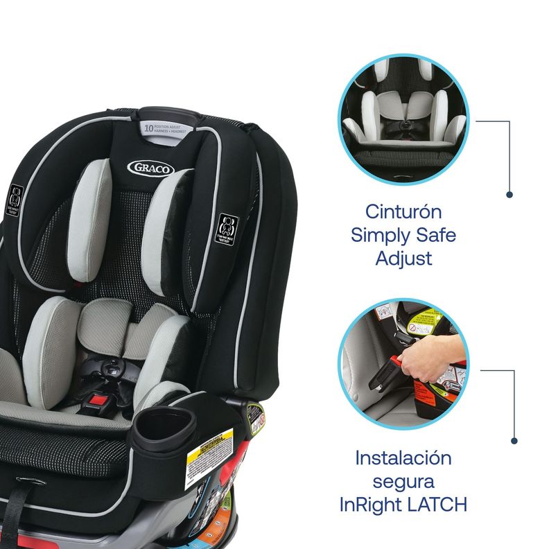 Silla de auto Bebe Graco Convertible 4ever Extend2fit Clove-2