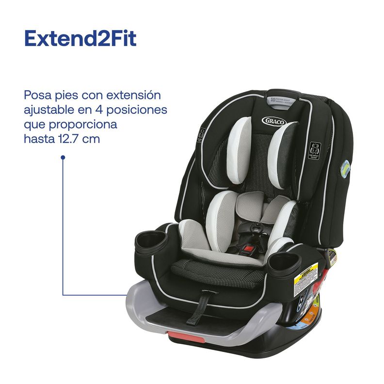 Silla de auto Bebe Graco Convertible 4ever Extend2fit Clove-4
