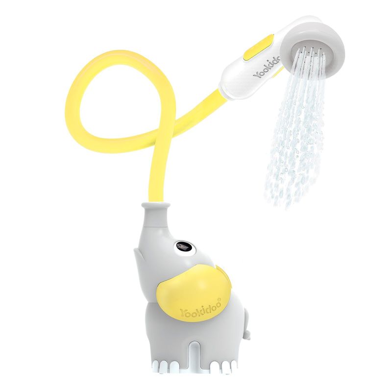 Juego de Baño Elefante Ducha Bebe Amarillo Infantil Bebé Niño Niña Tina Yookidoo-0
