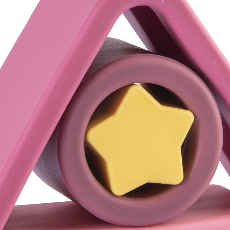 Juguete Montessori Geometria Silicona Rosa-1