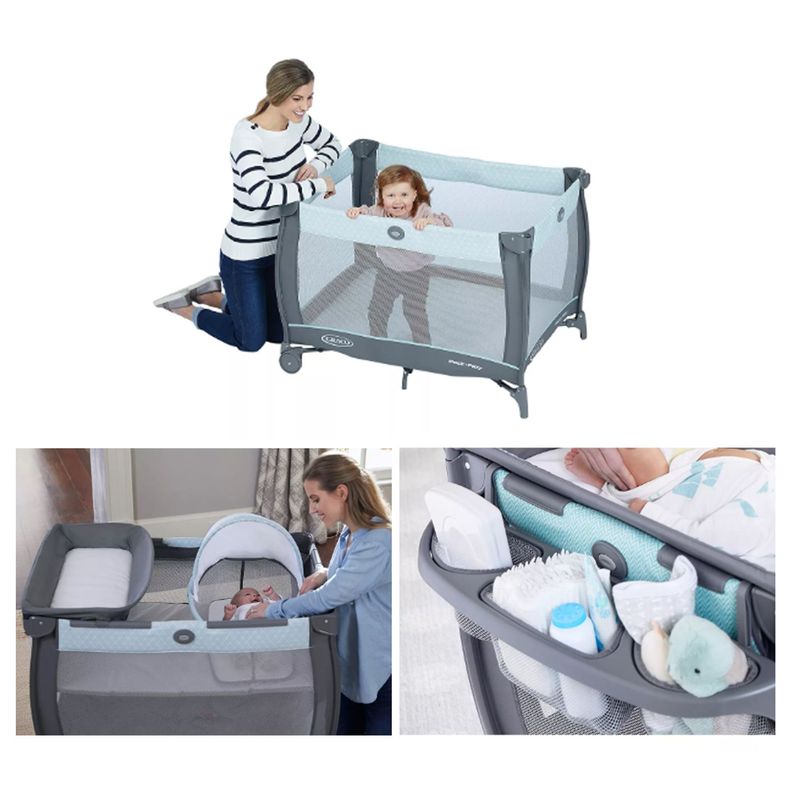 Cuna Pack and Play Care Suite Bassinet Playard Wells Graco-2