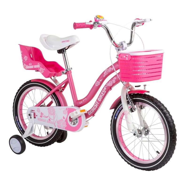 Bicicleta Infantil Queen Aro 16 Rosada Bebesit Rosado