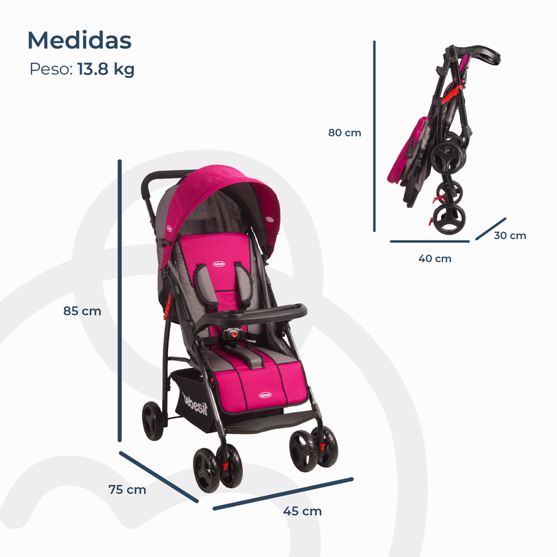 Coche Travel System Summer Rosado-5