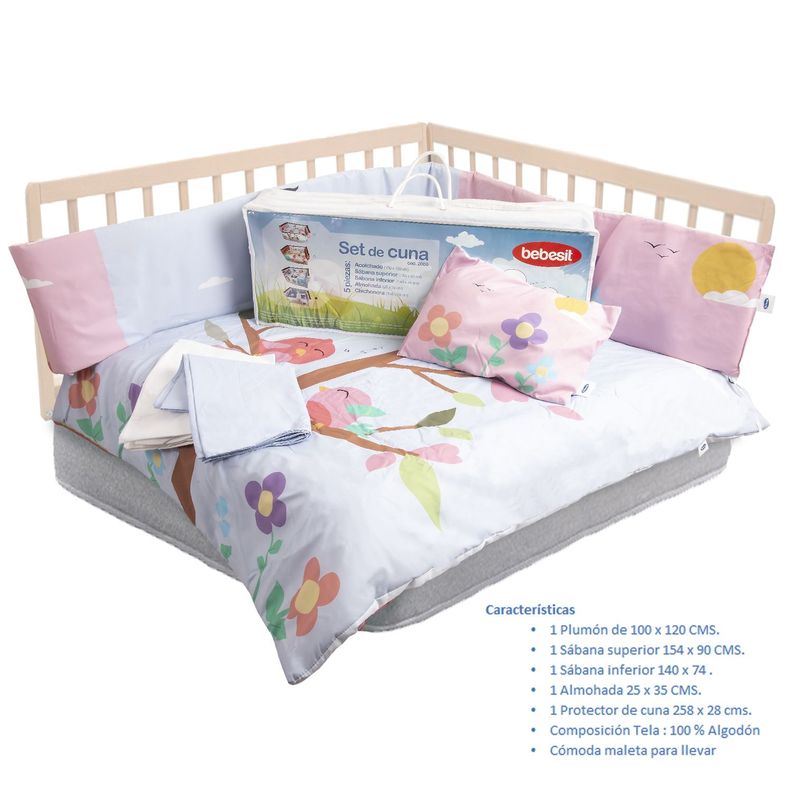 Set de Cuna Pajarito 5 Piezas Bebesit-1