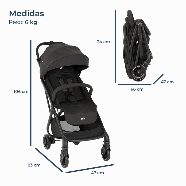 Coche Paseo Compacto 3 en 1 Tourist Shale Joie-8