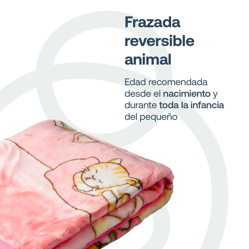 Frazada Reversible 3 Osos Rosada Bebesit-1