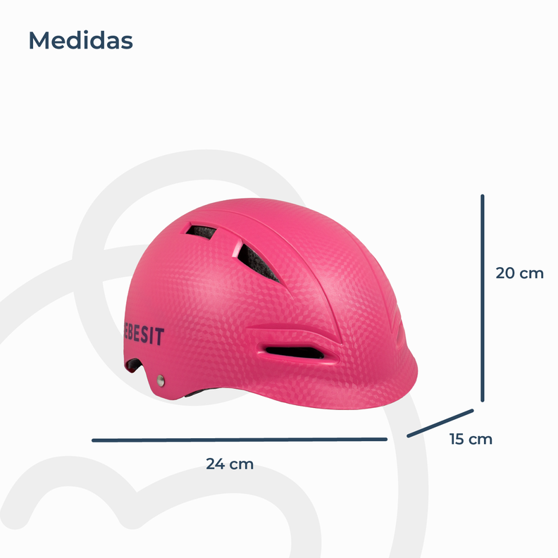 Casco Bicicleta Regulable Certificación Europea Niño Niña Rosa-4