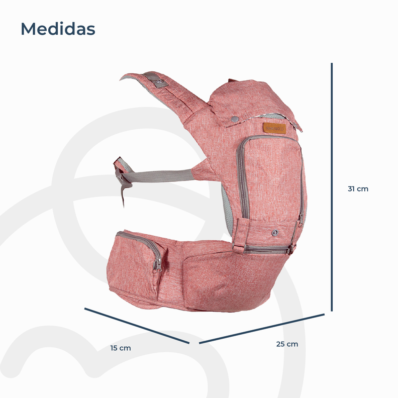 Porta Bebe Arnés con asiento cuidados cadera Hip Seat Rosado-7
