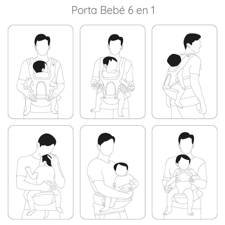 Porta Bebe Arnés con asiento cuidados cadera Hip Seat Rosado-9