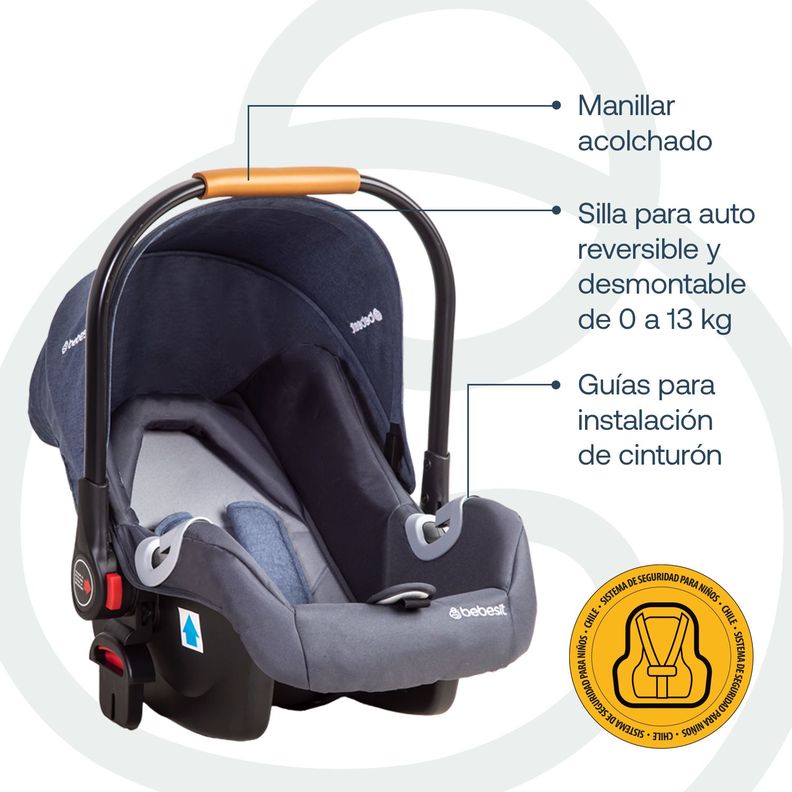 Coche Travel System Fénix Azul Bebesit-4