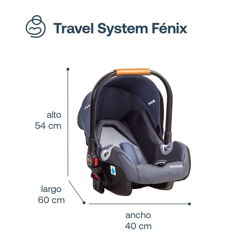 Coche Travel System Fénix Azul Bebesit-7