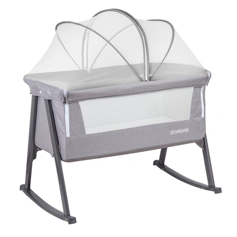 Cuna Moises Balancin con Mosquitero Gris Bebesit
