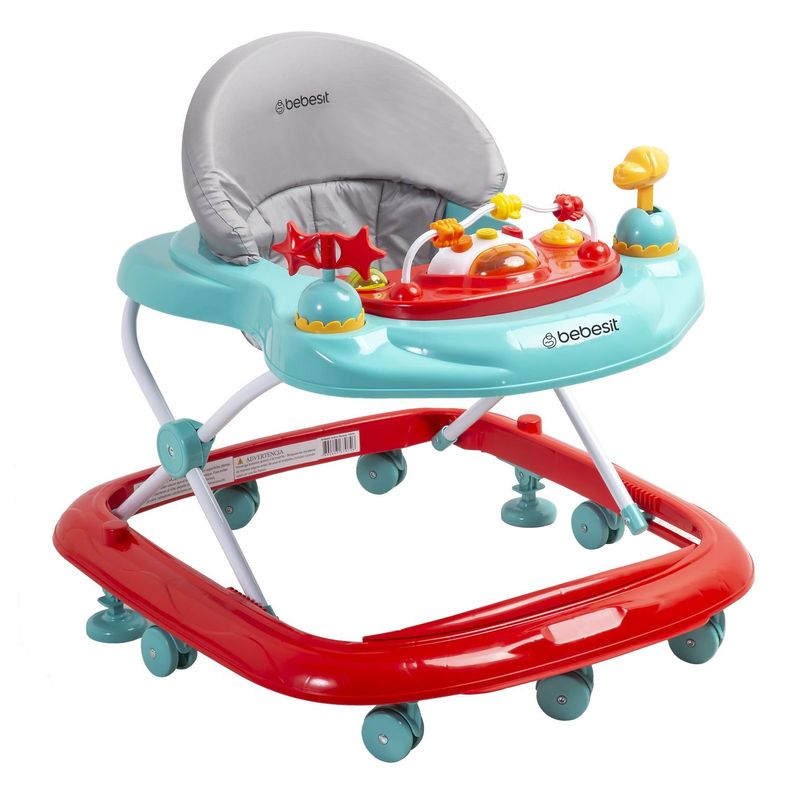 Andador Musical Airbus Rojo Celeste-0