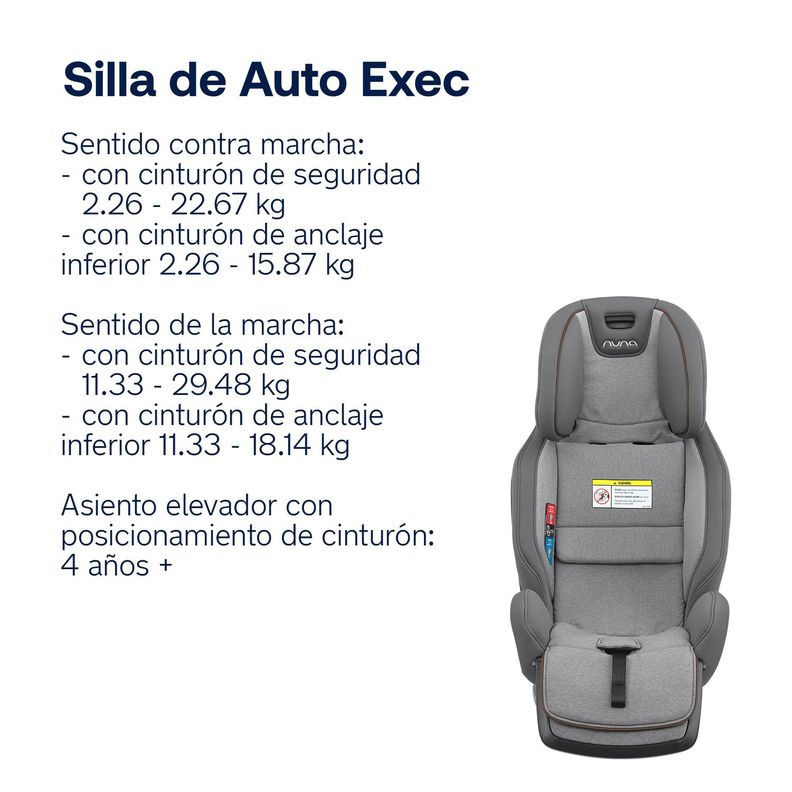 Silla Auto Convertible Nuna Exec Granite-1