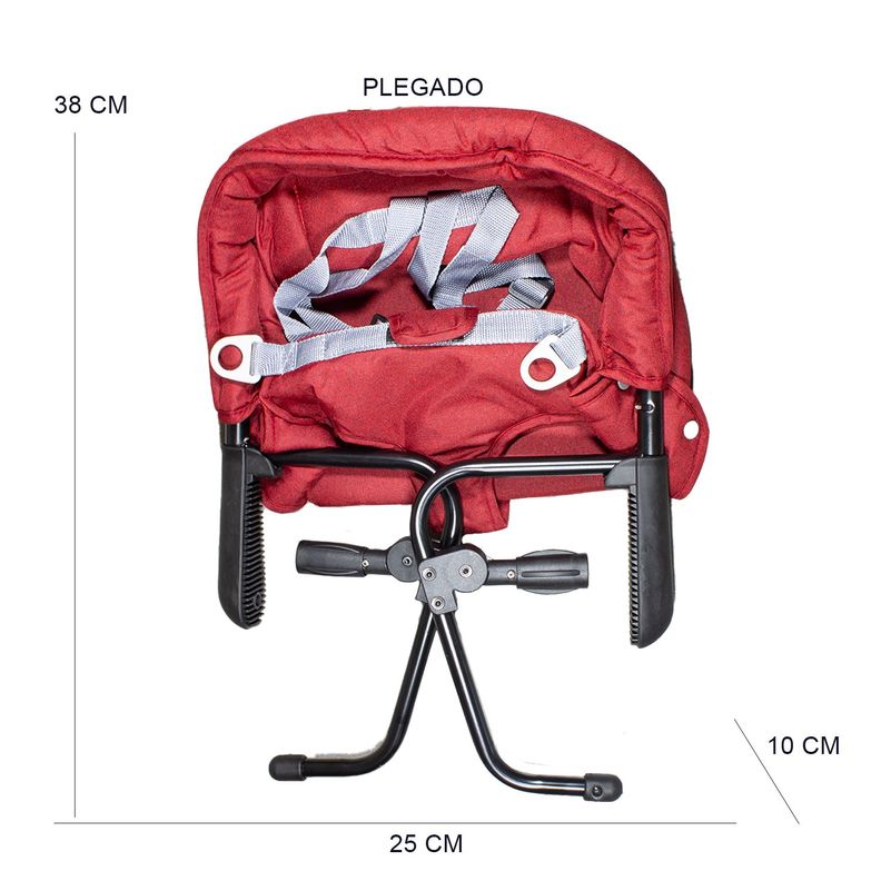 Silla de Comer Eat & Bear Roja Sujeción de Mesa Portable-6