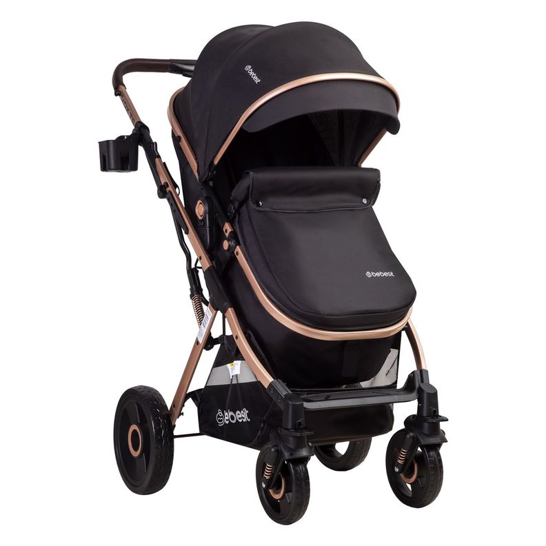 Coche Cuna Paseo Vox Gold Negro Bebesit-1