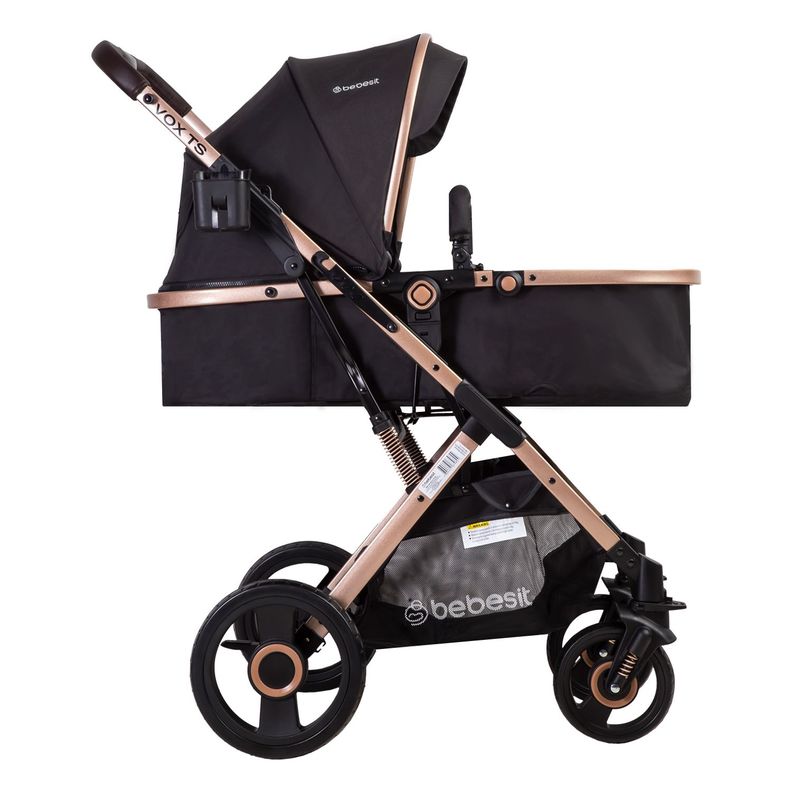 Coche Cuna Paseo Vox Gold Negro Bebesit-2