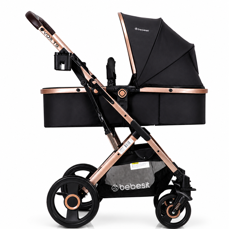 Coche Cuna Paseo Vox Gold Negro Bebesit