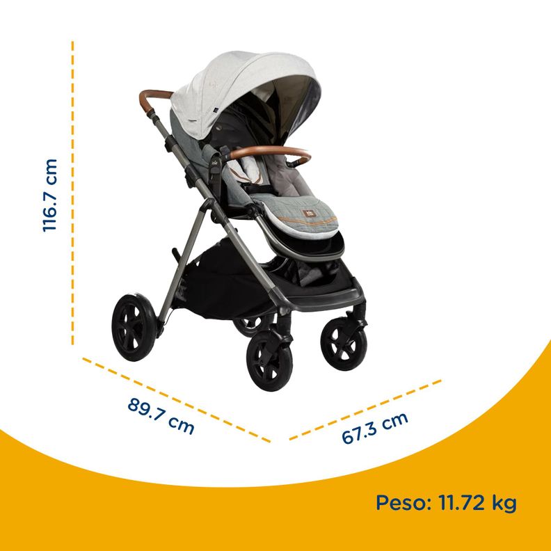Coche Paseo Signature Aeria Oyster Joie-7