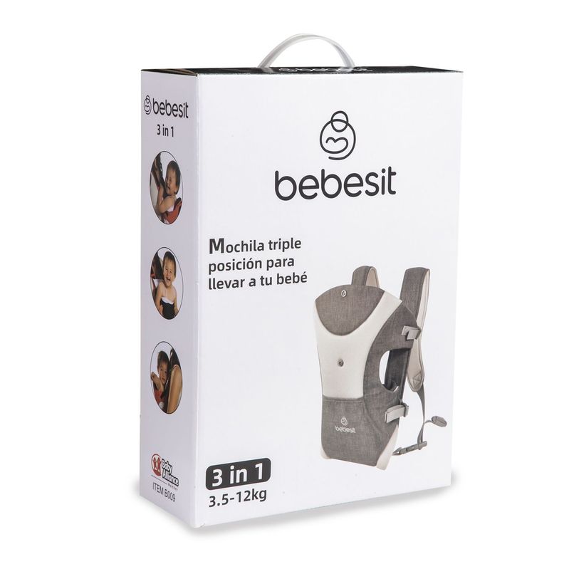 Porta Bebe Gris Bebesit-2