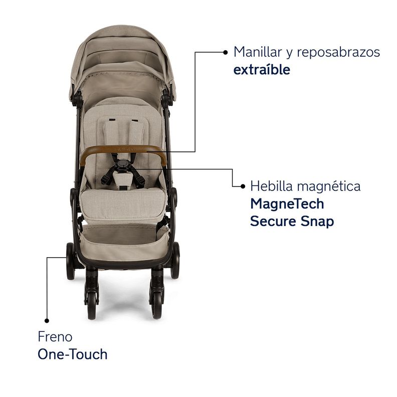 Coche de Paseo TRVL Beige Nuna-2