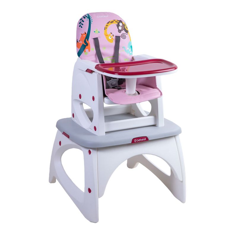 Silla de Comer Escritorio Balancin Eat&Swing Rosada Bebesit-0