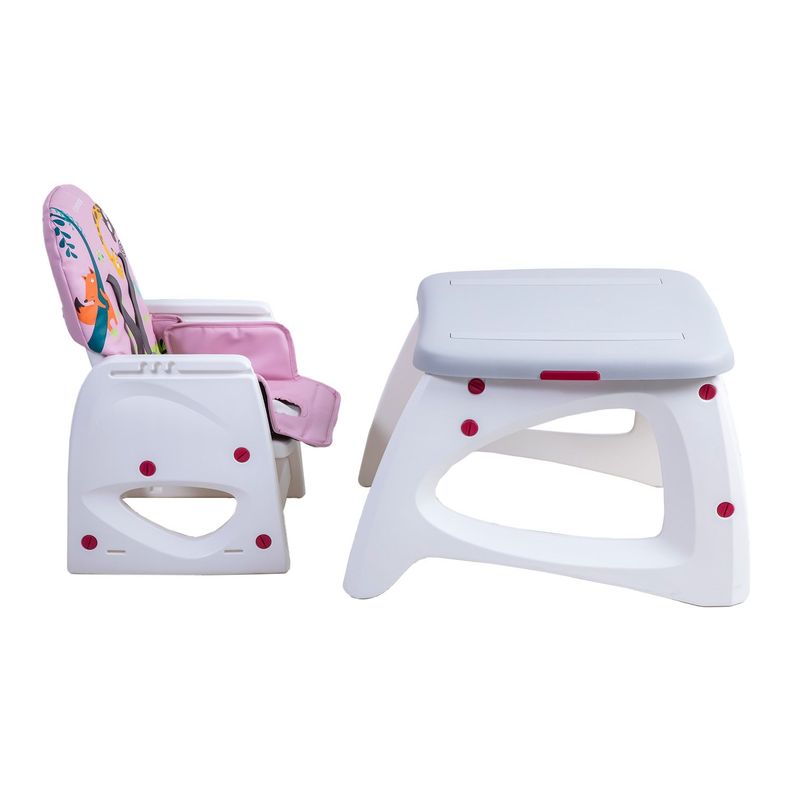 Silla de Comer Escritorio Balancin Eat&Swing Rosada Bebesit-7