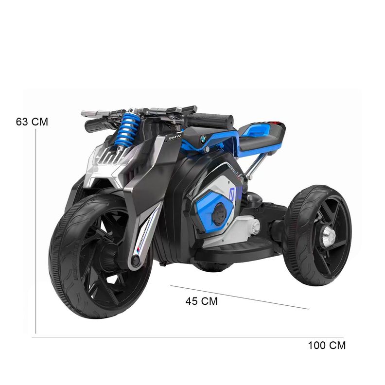 Moto a Batería Eléctrica Super Pro 2.0 Azul Bebesit-5