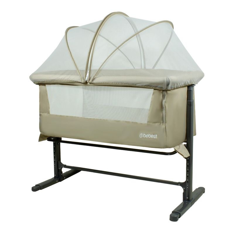 Cuna Colecho con Mosquitero MySide LX Beige Bebesit-0
