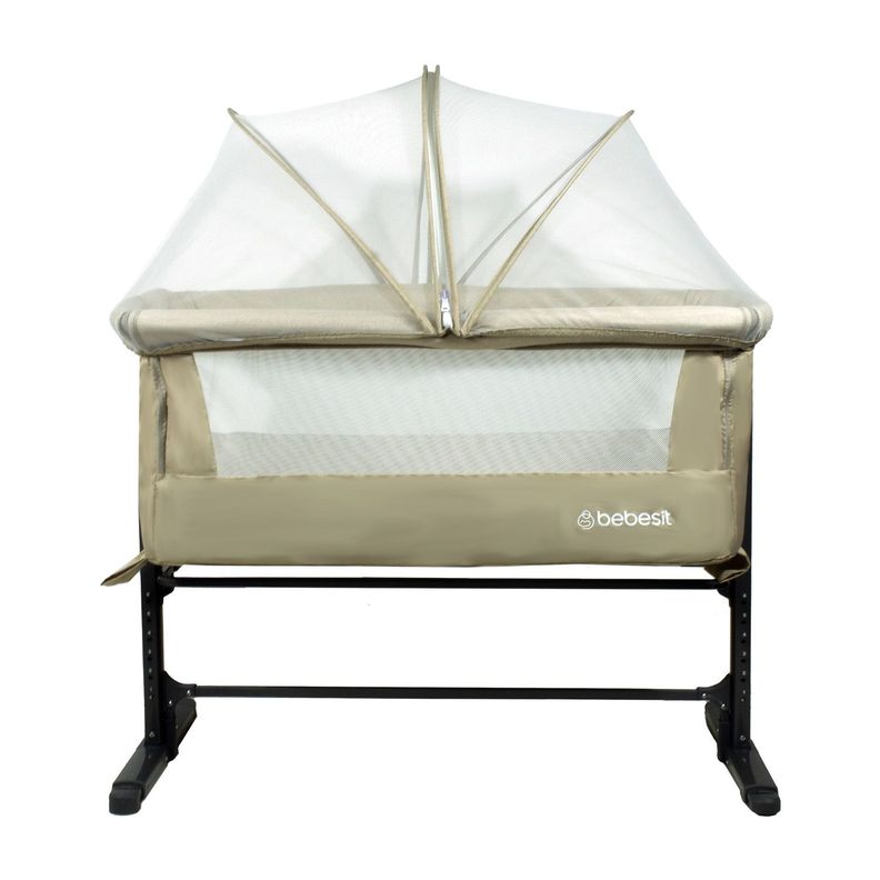Cuna Colecho con Mosquitero MySide LX Beige Bebesit-1