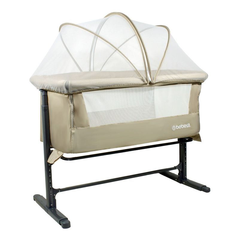 Cuna Colecho con Mosquitero MySide LX Beige Bebesit-2